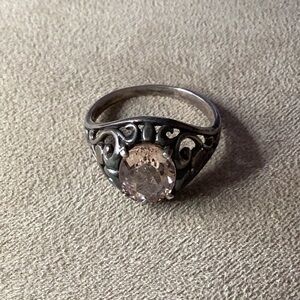 vintage 80’s swarovski crystal ring